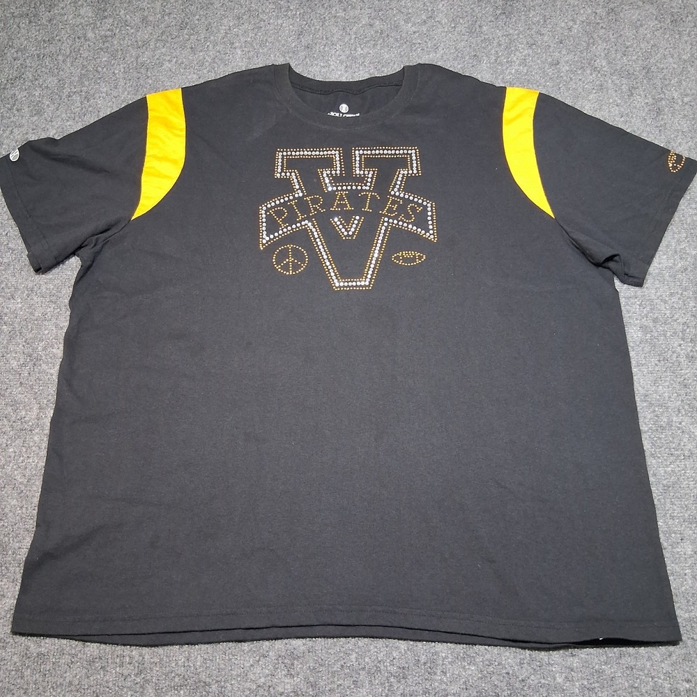 HOLLOWAY  BIG & TALL MEN'S ATHLETIC SHIRT‎   BLACK & YELLOW  3XL   V Pirates